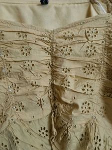 Lemon Yellow Embroidered Top