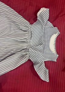 Striped Cold Shoulder Dress