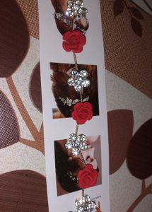 Red Rose Hair Chain