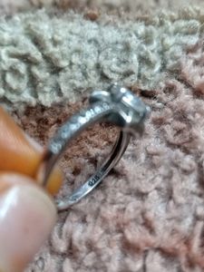 original silver engagement diamond ring