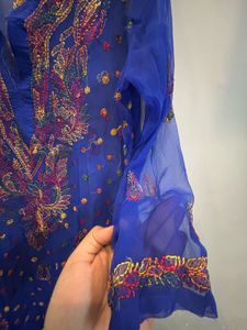 Blue Chikankari Kurta