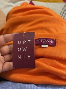 Orange Cowl Neck Top