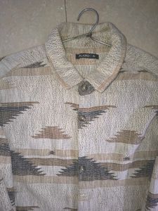 Patterned Button-Down Shirt