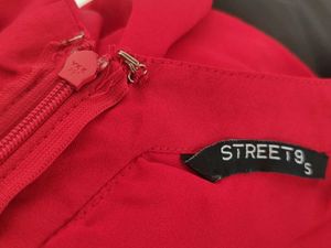 Red ♥️ Cold Shoulder Jumpsuit  Size S With Pocket