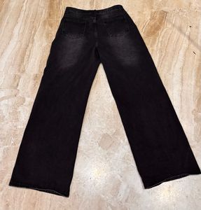 Wide Leg Black Jeans.SIZE-31-36.NOT WORN EVEN ONCE