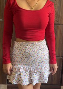 Red Backless Top