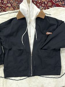 Black Jacket with Brown Colar