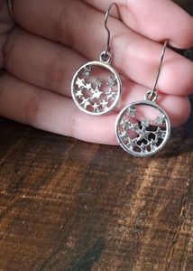 Star Circle Earrings