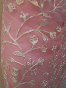 Pink Embroidered Dress Material