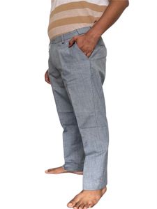 Grey Slim-Fit Dress Pants
