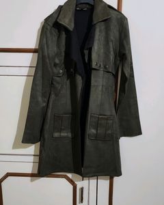Woowzerz Olive Suede Coat