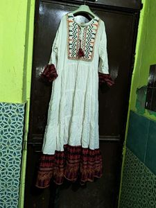 White Embroidered Gown