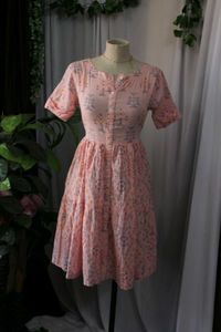 Peach Floral Dress