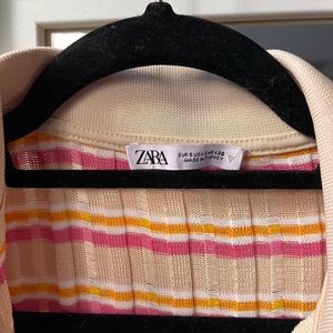 Zara Striped Knit Midi Dress