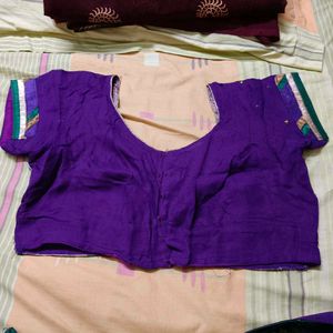 Purple Embroidered Heavy Work Saree
