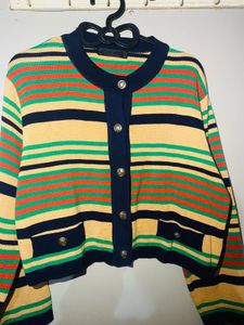 Striped Knit Cardigan