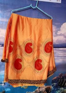 Beautiful Orange Sunset Shade Saree