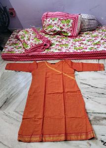 🍊Zari Border Kurti
