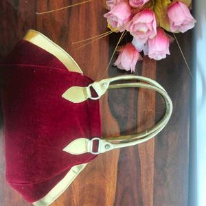 Red Velvet Handbag