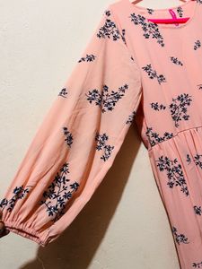 Pink Floral Tiered Maxi Dress