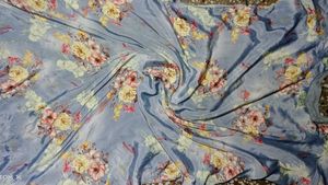 Silver Crape Silk Suit