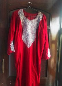 Velvet Till embroidery Kashmiri Pheran