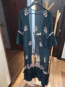 Embroidered skirt crop top &amp; Shrug