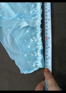 Sheer Blue Floral Panties 💚