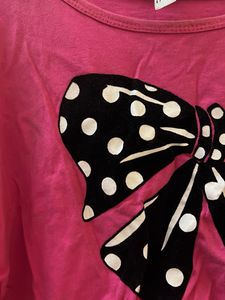 Pink Bow Crop Top