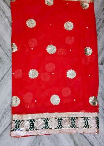 Elegant Red Saree