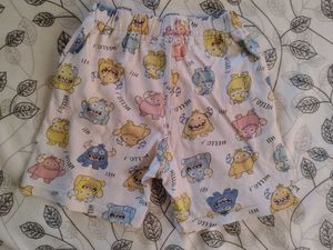Cute Monster Print Shorts