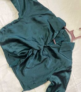 Elegant Green Crop Top