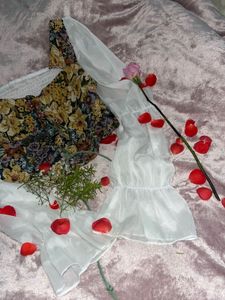Floral Crop Top with Sleeves