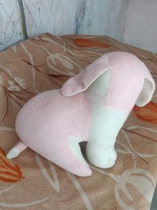 Pink &amp; White Plush Puppy