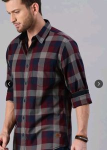 Red &amp; Grey Checkered Shirt ( Used twice only)