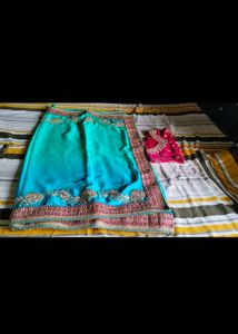 party wear sari with blouse