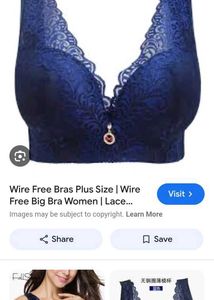 Blue Zebra Print Bra