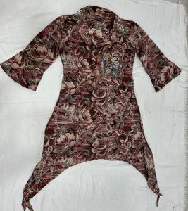 Floral Heavy Work Kurti &amp; Palazzo Set