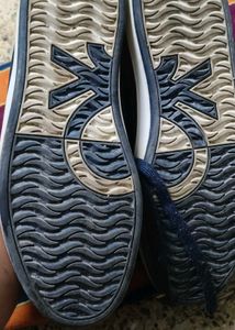 Benetton Blue Knit Sneakers