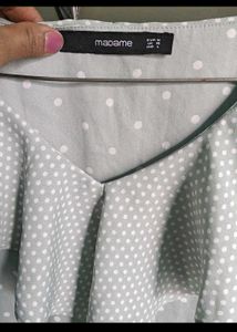 Cute Polka Dot Ruffle Top