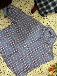 Blue Plaid Shirt
