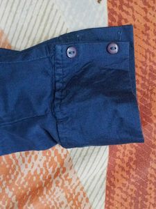 Blue Button-Down Top