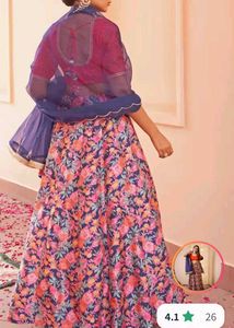 Janasya Floral Printed ReadytoWearLehenga &amp; Blouse