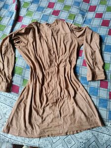 Brown Buttoned Dress