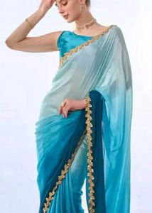 BRAND NEW DESIGNER SAREE WITH ATTACH BLOUSE PIECE