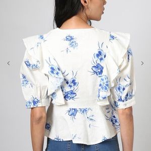 White Peplum Top