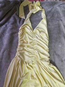 Elegant Halter Pleated Dress