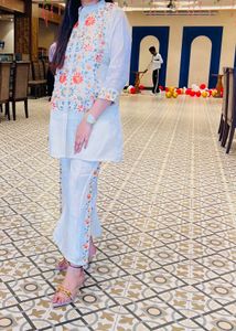 Beautiful Designer Co-ord Set With Hand Embroidery