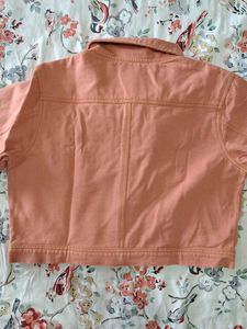 Ladies Peach Denim Jacket