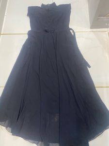 Elegant Black Chiffon Dress